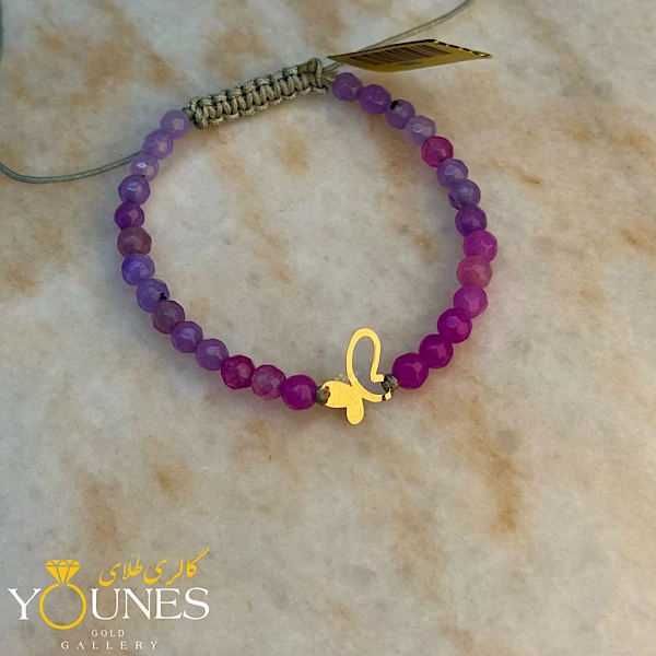 دستبند پروانه طلا لیزری